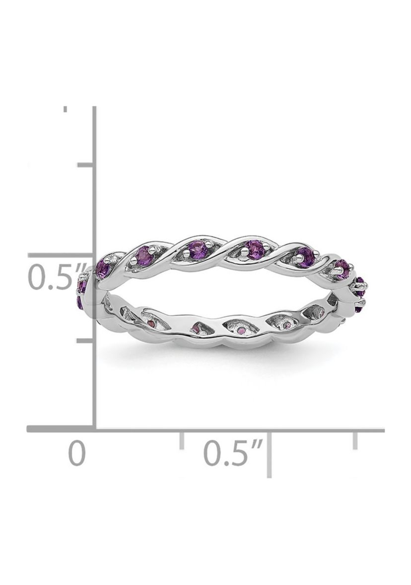 1/3 ct. t.w. Amethyst Stackable Expressions Ring in Sterling Silver