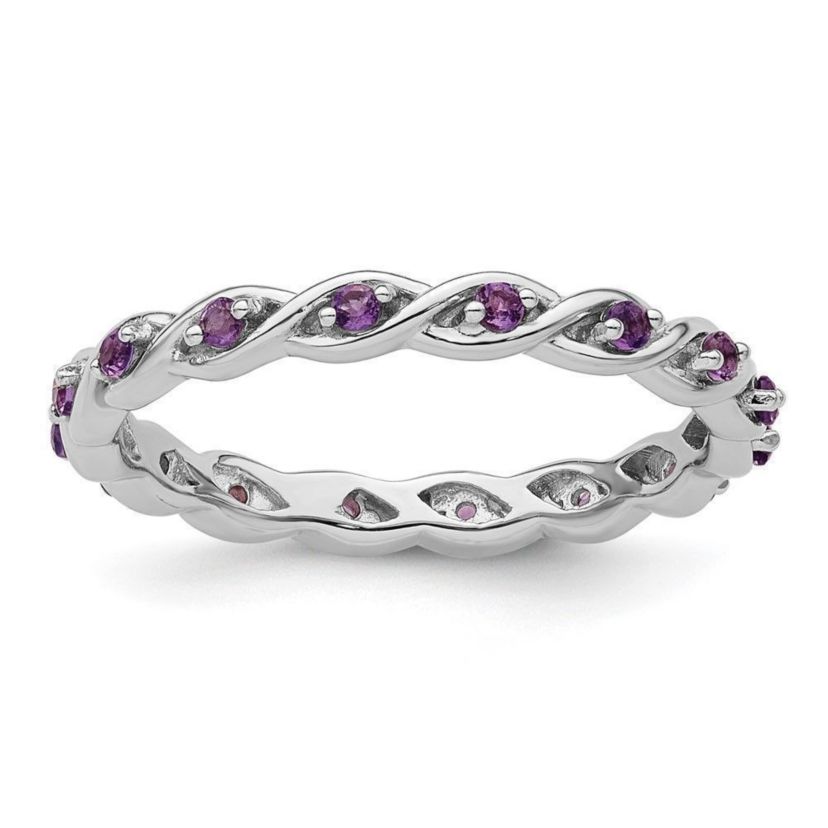 1/3 ct. t.w. Amethyst Stackable Expressions Ring in Sterling Silver