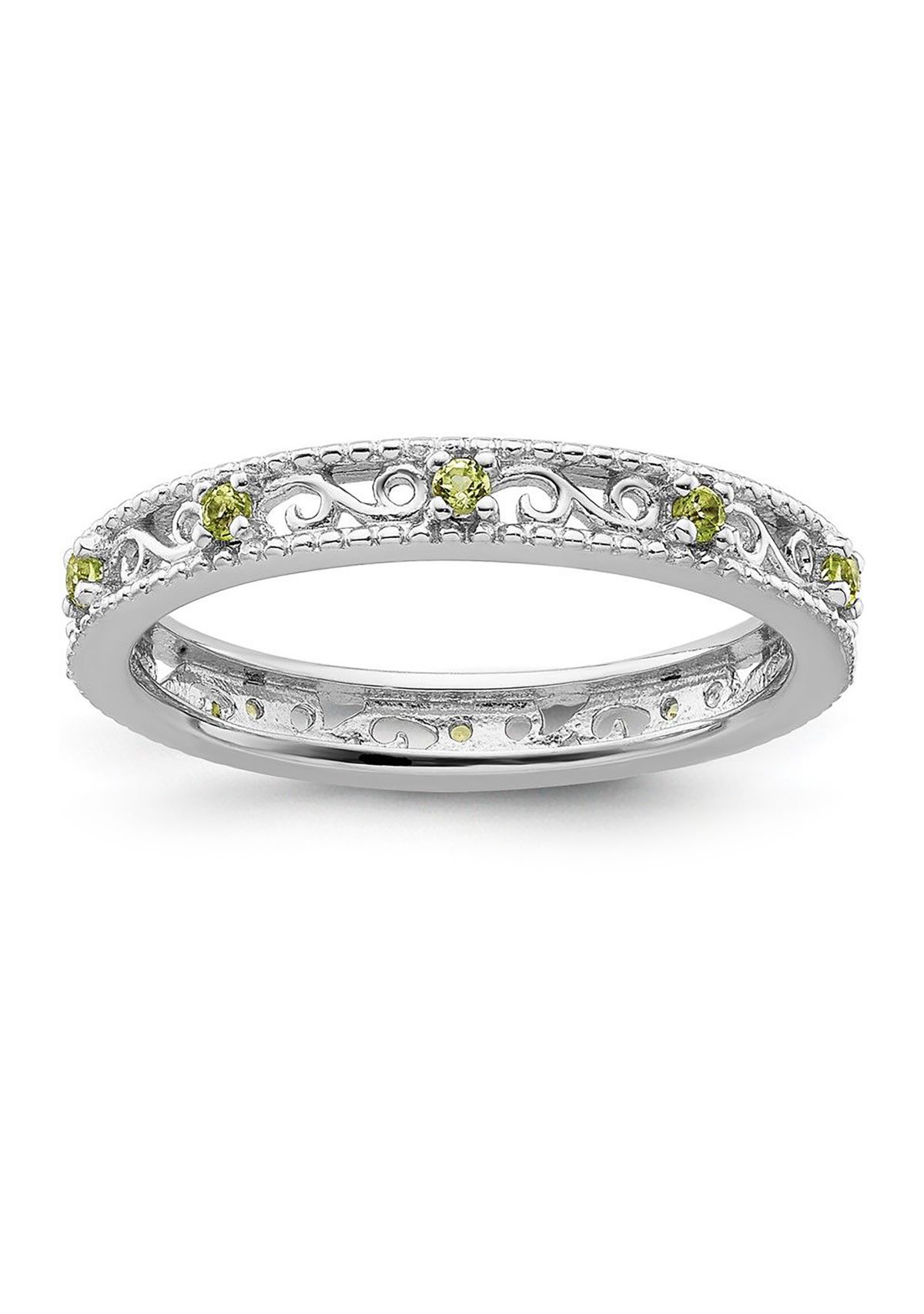 Belk & Co. 1/6 ct. t.w. Peridot Stackable Expressions Ring in Sterling ...