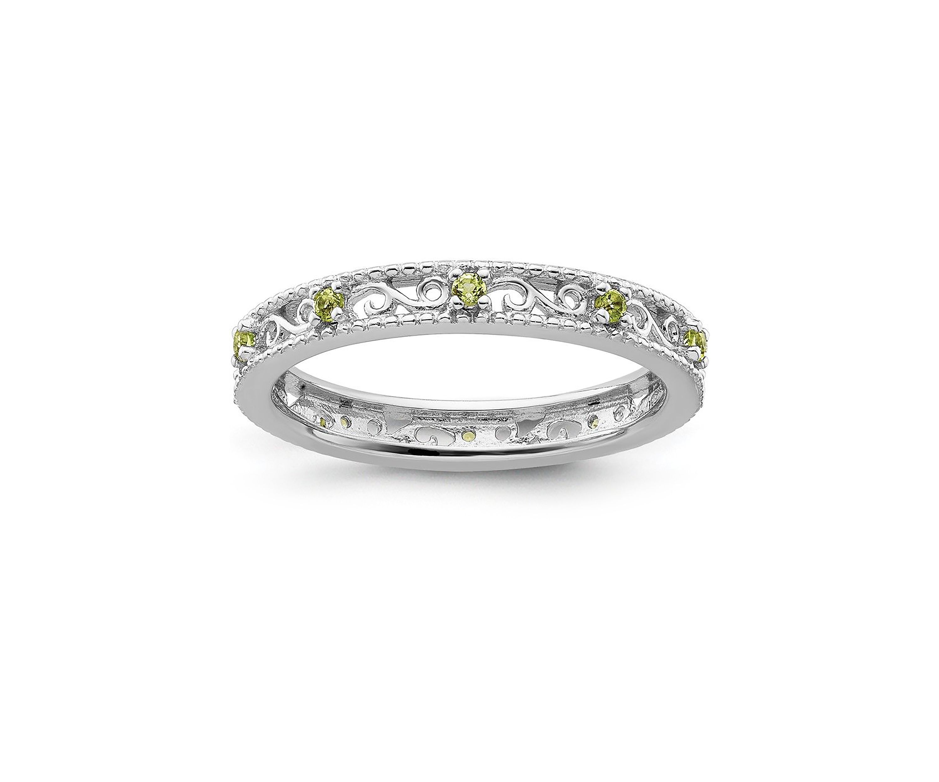 1/6 ct. t.w. Peridot Stackable Expressions Ring in Sterling Silver
