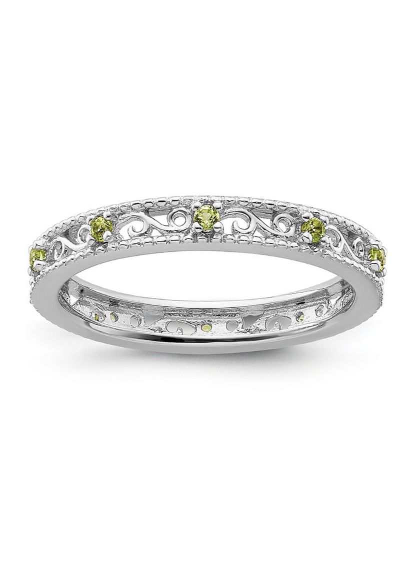 1/6 ct. t.w. Peridot Stackable Expressions Ring in Sterling Silver