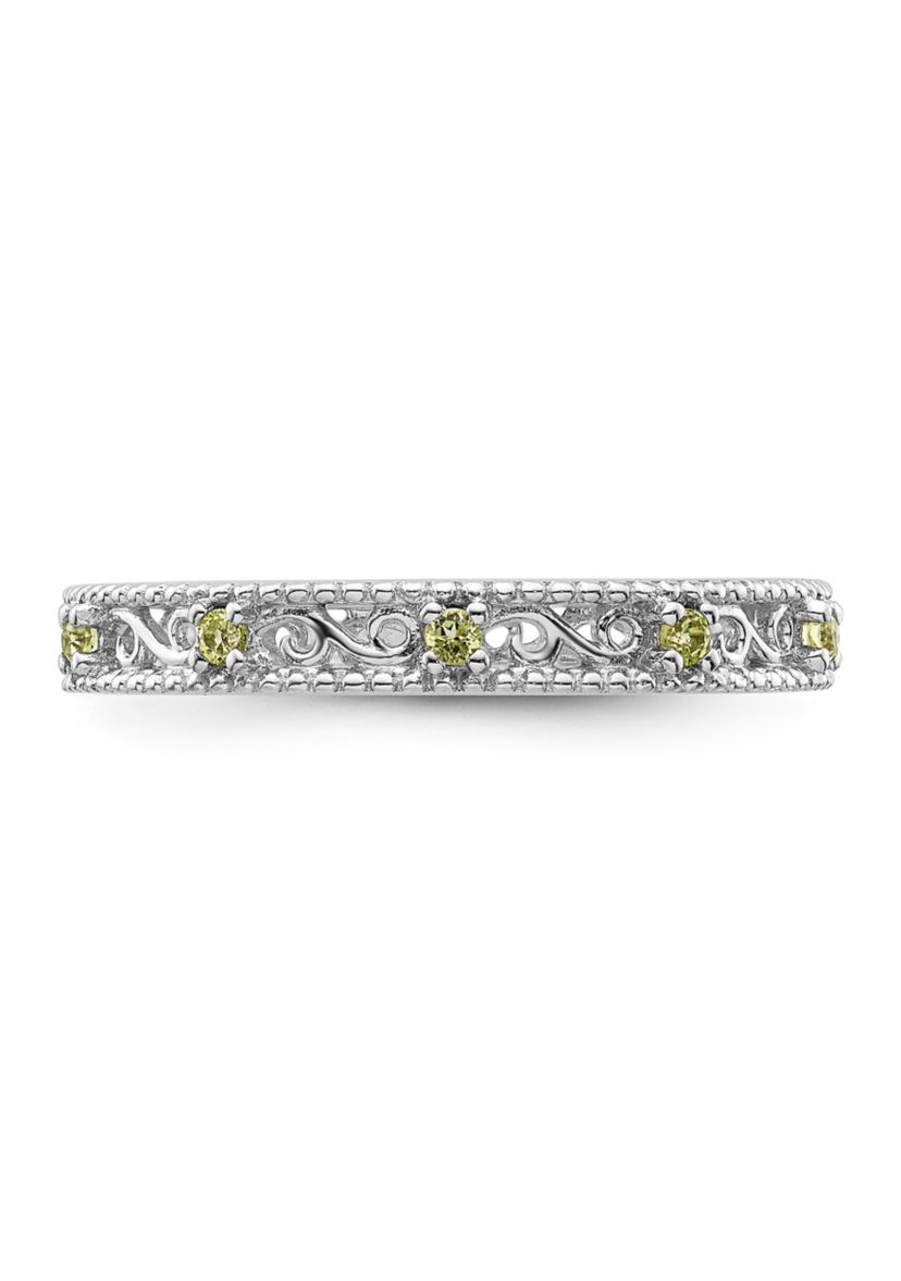 1/6 ct. t.w. Peridot Stackable Expressions Ring in Sterling Silver