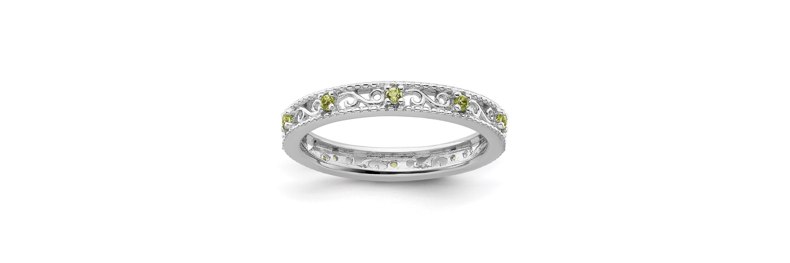 1/6 ct. t.w. Peridot Stackable Expressions Ring in Sterling Silver