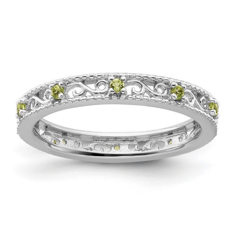 1/6 ct. t.w. Peridot Stackable Expressions Ring in Sterling Silver