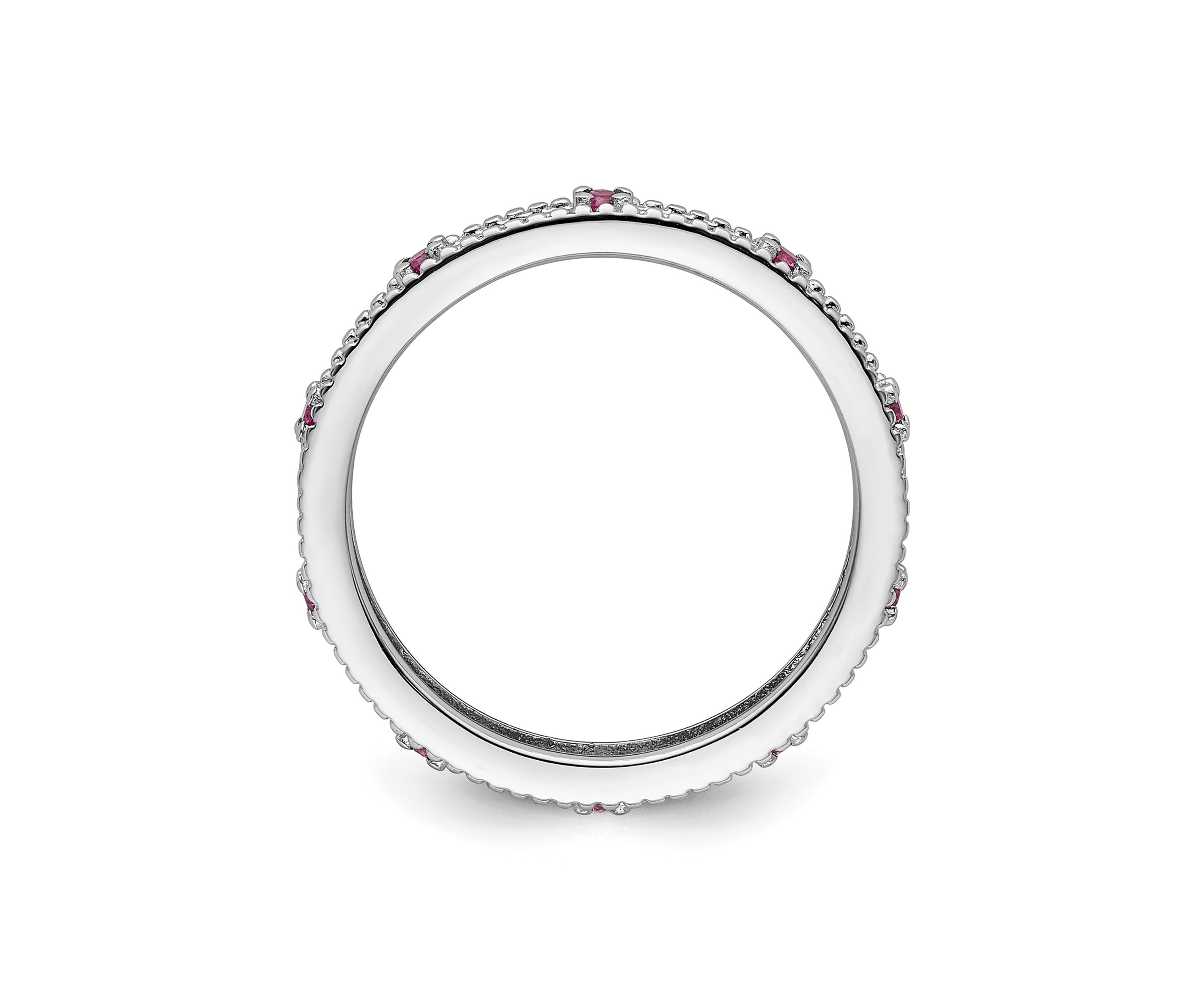 1/5 ct. t.w. Lab Created Pink Sapphire Stackable Expressions Ring in Sterling Silver