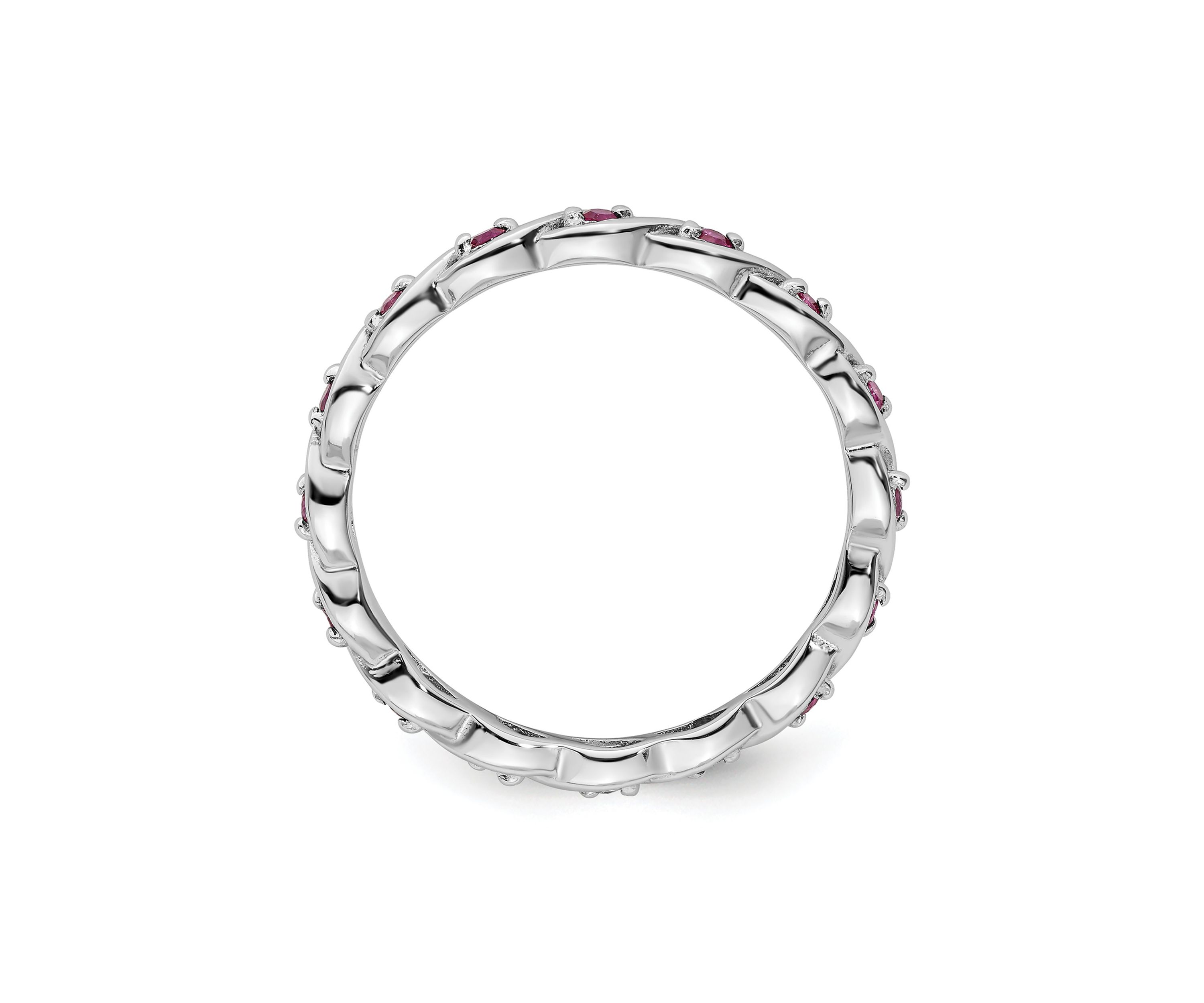 Lab Created 1/3 ct. t.w. Created Ruby Stackable Expressions Ring in Sterling Silver