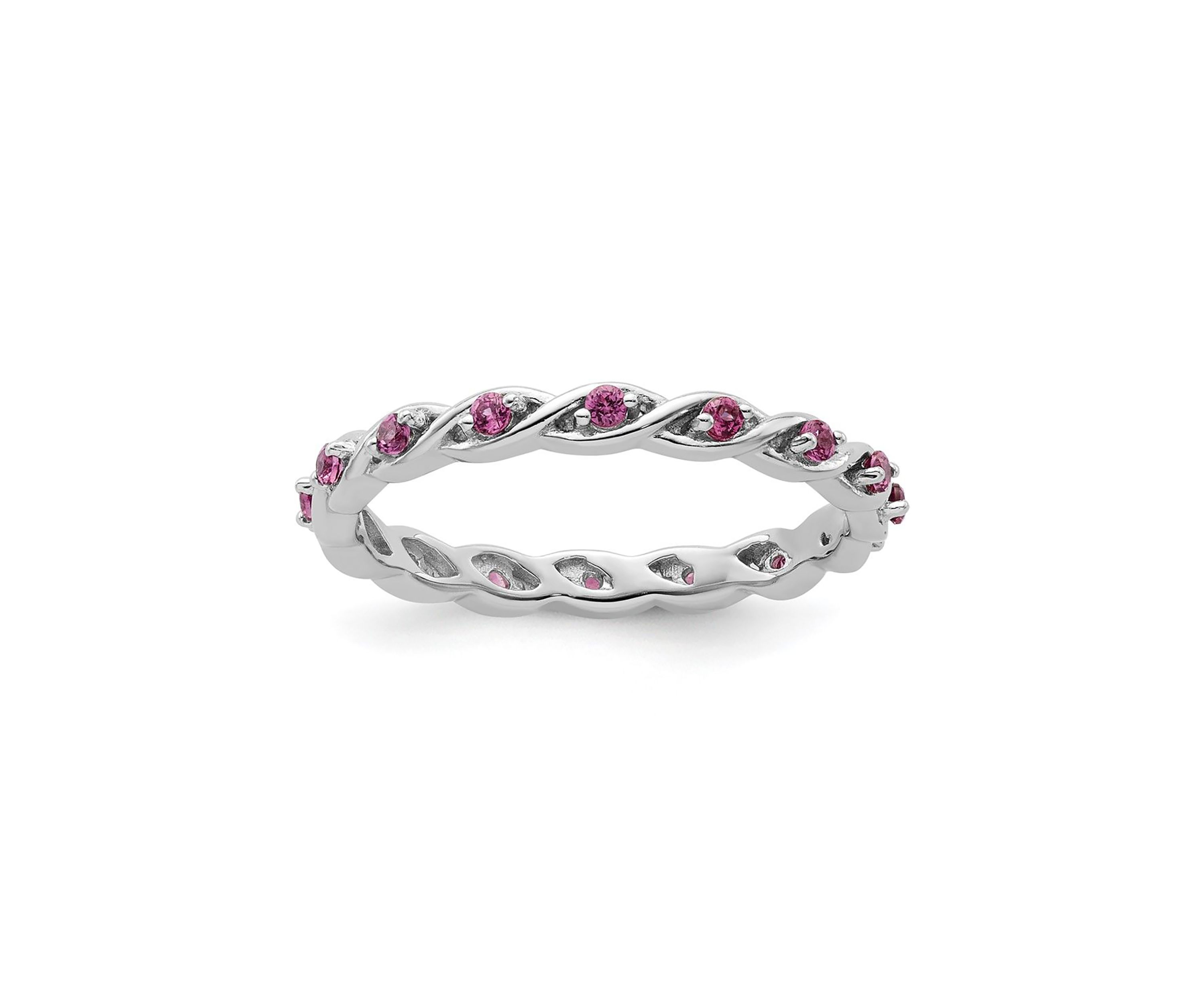 1/3 ct. t.w. Rhodolite Garnet Stackable Expressions Ring in Sterling Silver