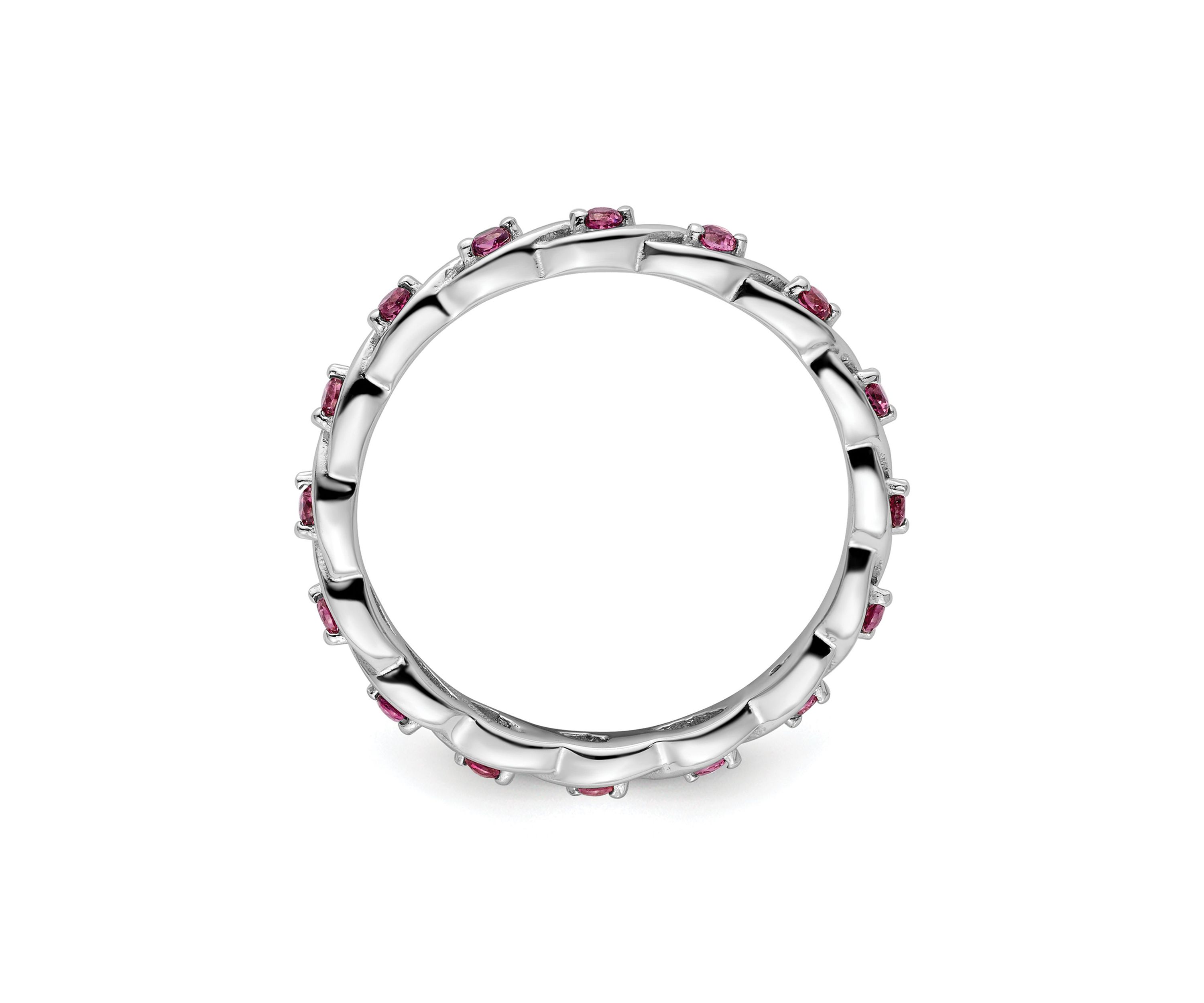 1/3 ct. t.w. Rhodolite Garnet Stackable Expressions Ring in Sterling Silver