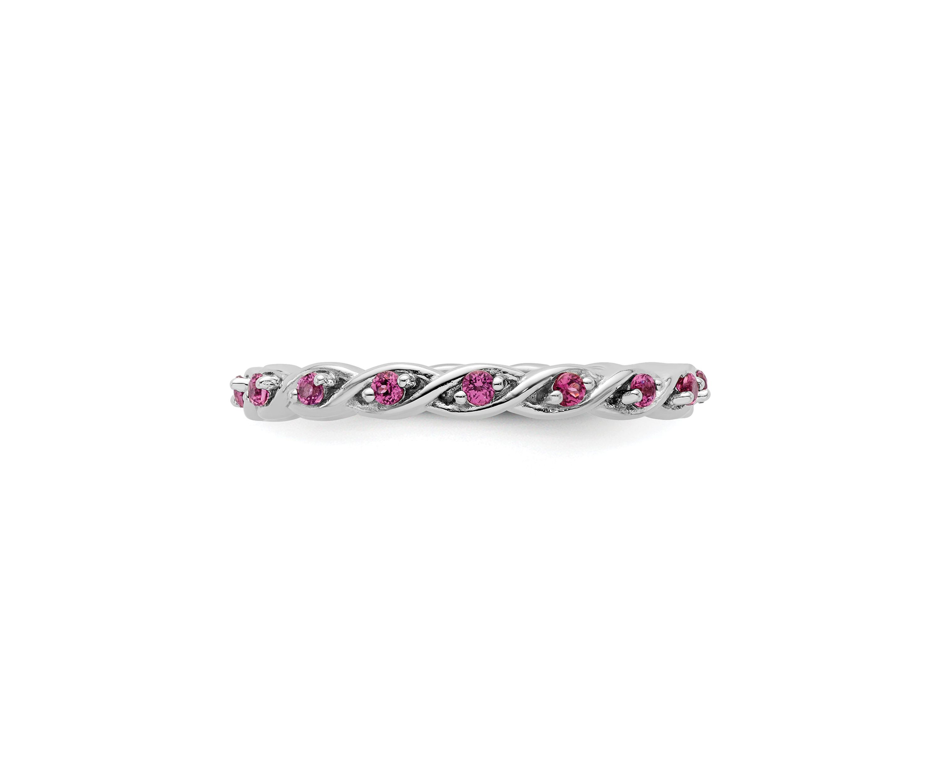 1/3 ct. t.w. Rhodolite Garnet Stackable Expressions Ring in Sterling Silver