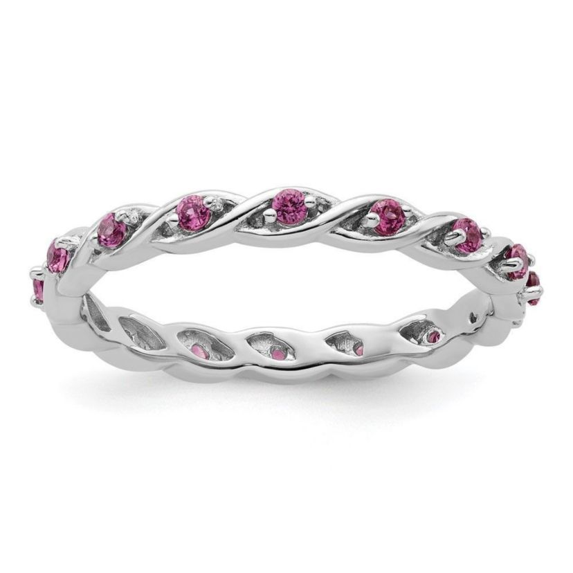 1/3 ct. t.w. Rhodolite Garnet Stackable Expressions Ring in Sterling Silver