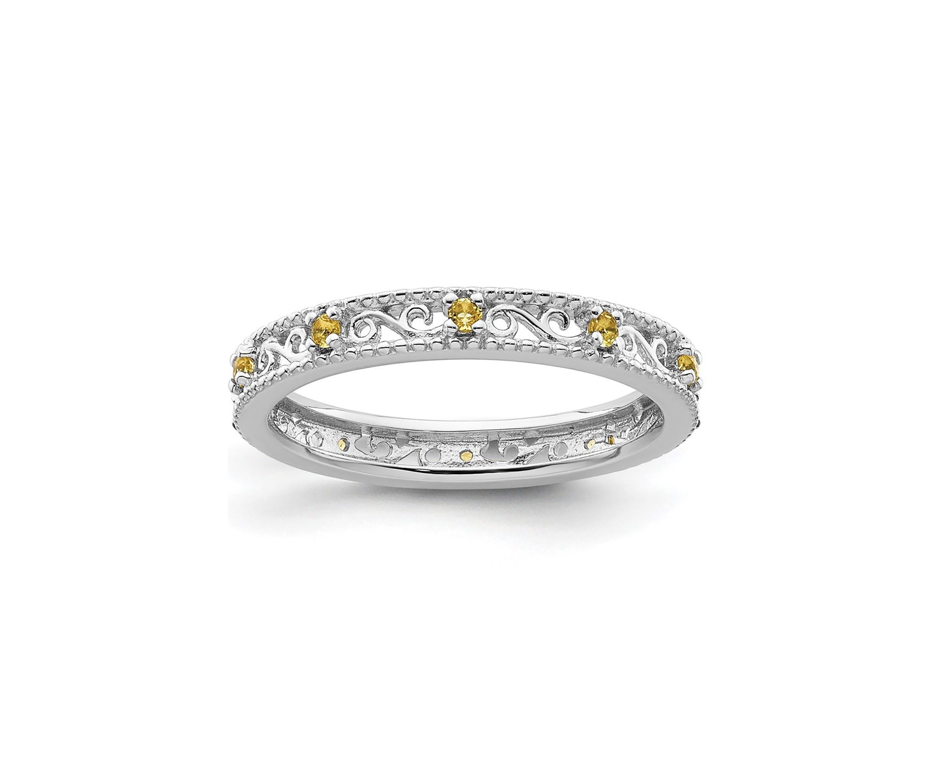 1/6 ct. t.w. Citrine Stackable Expressions Ring in Sterling Silver