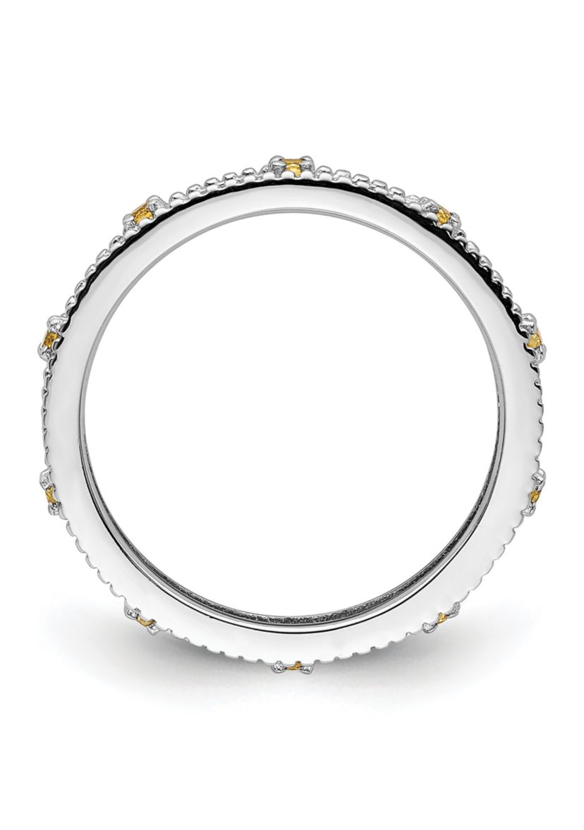 1/6 ct. t.w. Citrine Stackable Expressions Ring in Sterling Silver