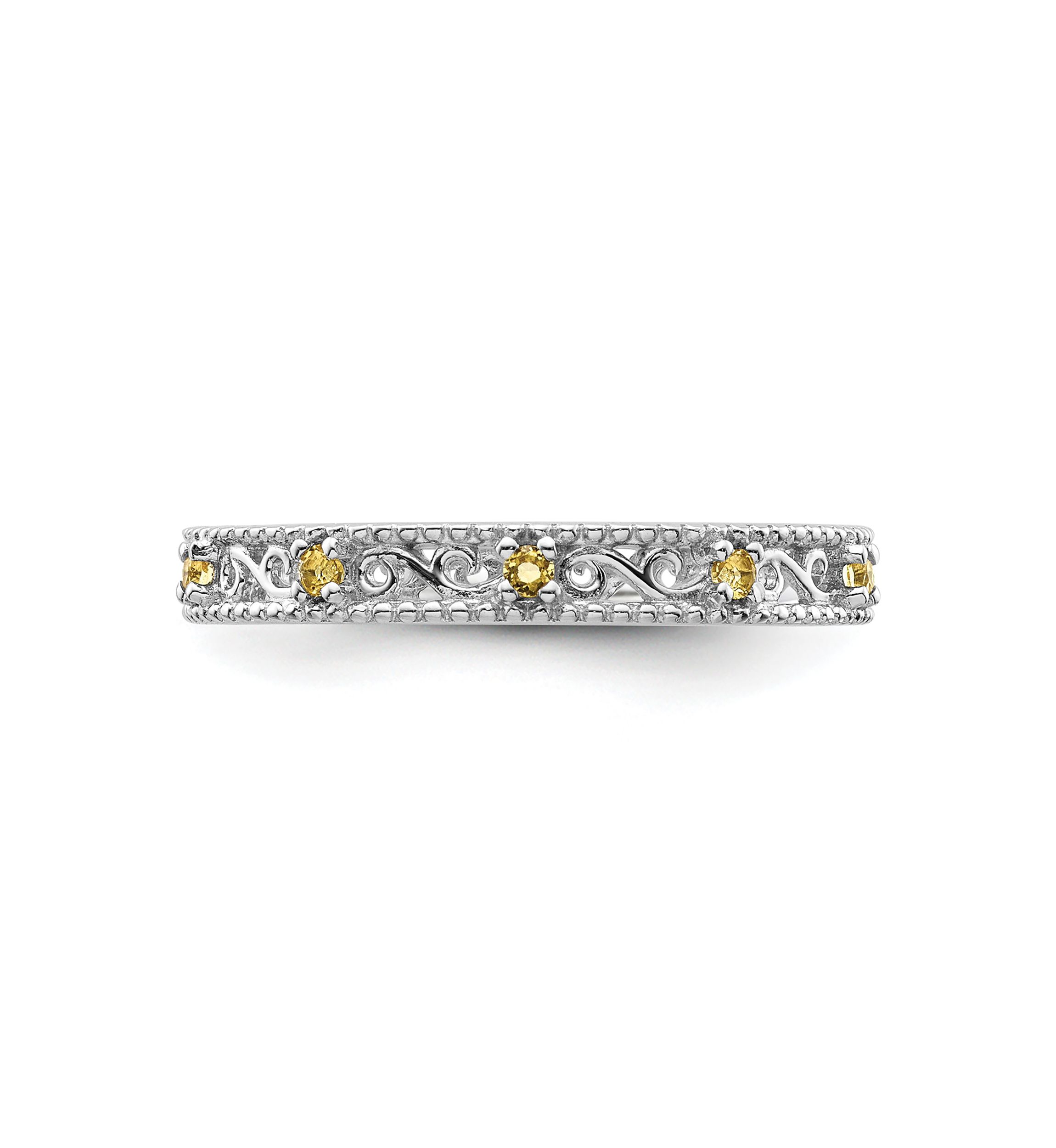 1/6 ct. t.w. Citrine Stackable Expressions Ring in Sterling Silver