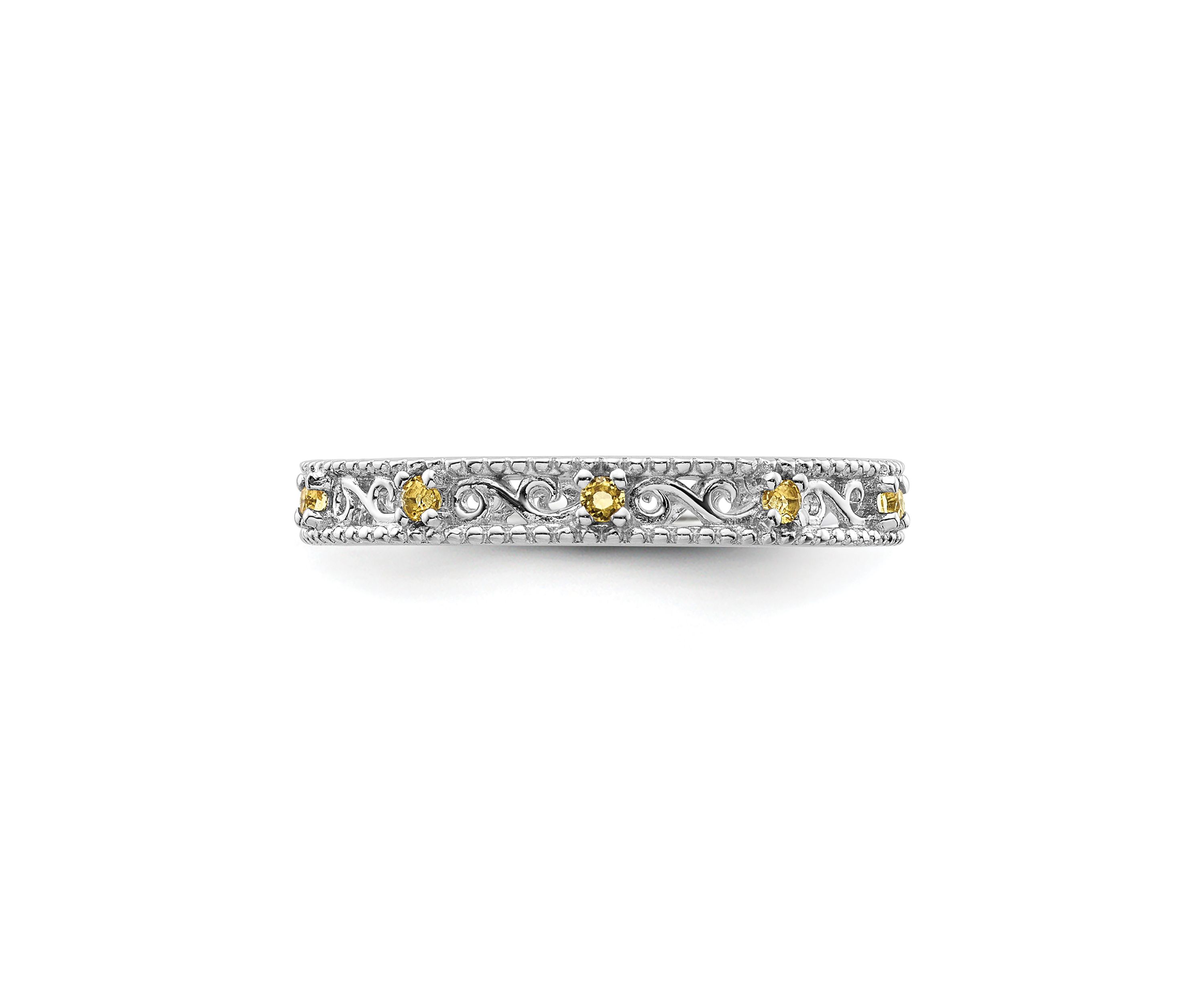 1/6 ct. t.w. Citrine Stackable Expressions Ring in Sterling Silver
