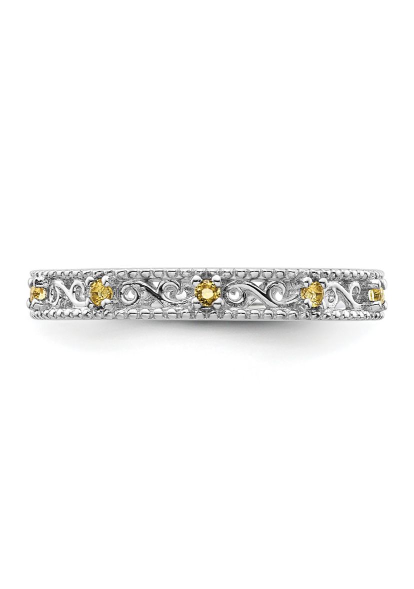 1/6 ct. t.w. Citrine Stackable Expressions Ring in Sterling Silver