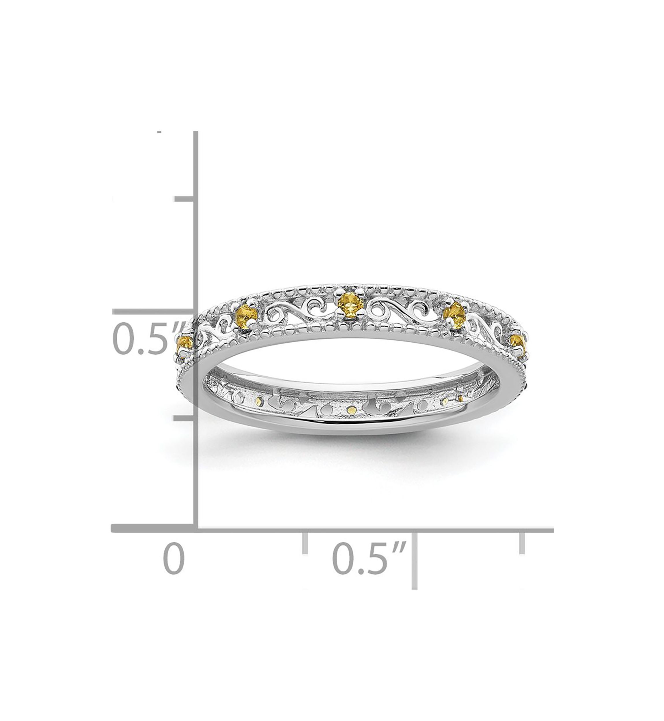 1/6 ct. t.w. Citrine Stackable Expressions Ring in Sterling Silver