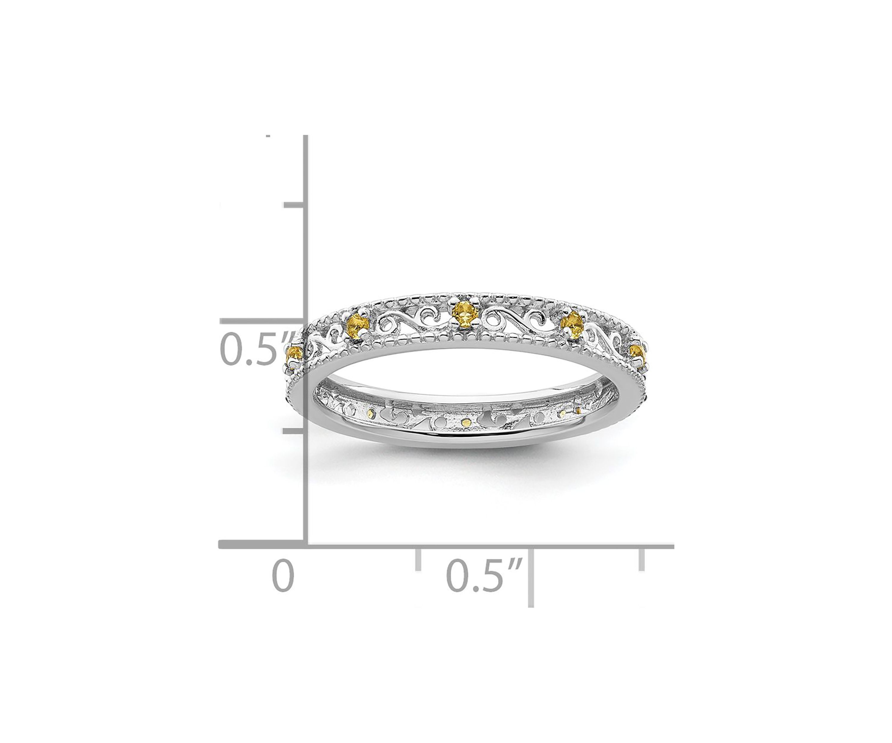 1/6 ct. t.w. Citrine Stackable Expressions Ring in Sterling Silver