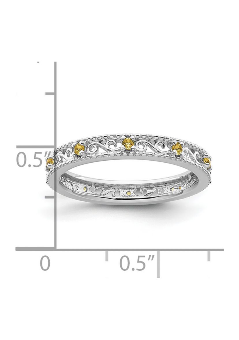 1/6 ct. t.w. Citrine Stackable Expressions Ring in Sterling Silver