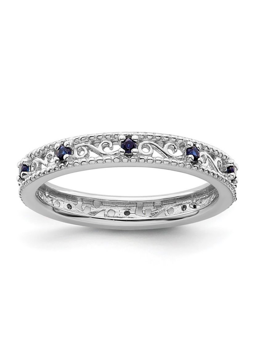 1/5 ct. t.w. Lab Created Sapphire Stackable Expressions Ring in Sterling Silver
