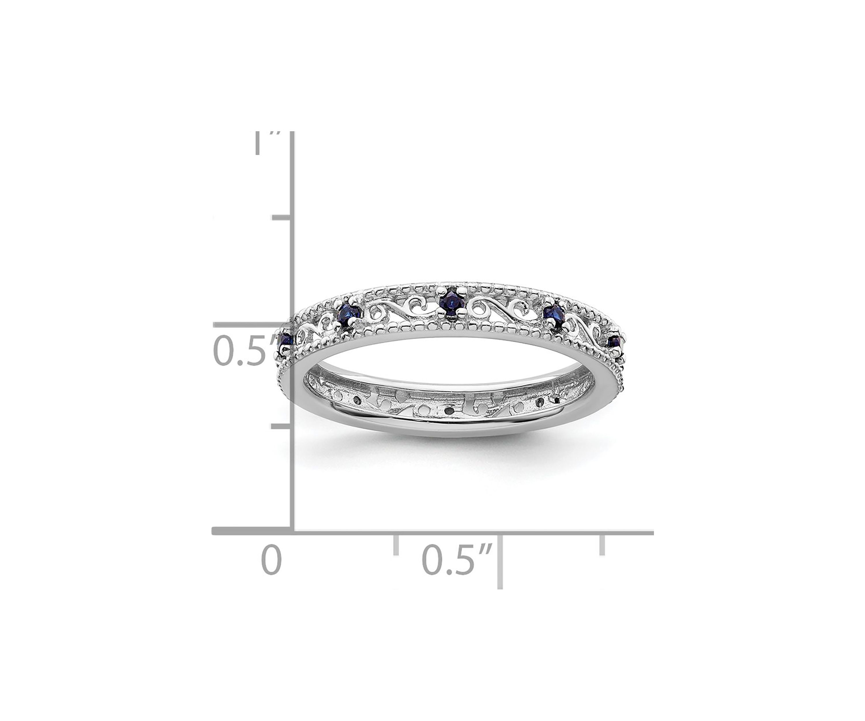 1/5 ct. t.w. Lab Created Sapphire Stackable Expressions Ring in Sterling Silver