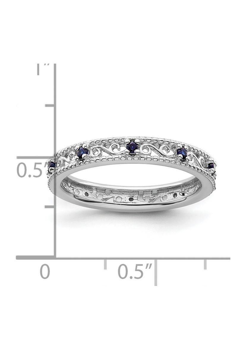 1/5 ct. t.w. Lab Created Sapphire Stackable Expressions Ring in Sterling Silver