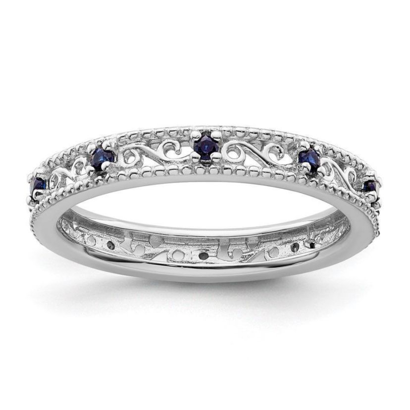 1/5 ct. t.w. Lab Created Sapphire Stackable Expressions Ring in Sterling Silver