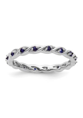 Belk & Co 1/3 ct. t.w. Lab Created Sapphire Stackable Expressions Ring in Sterling Silver
