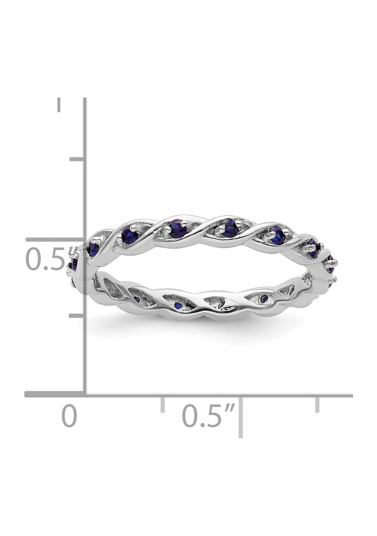 1/3 ct. t.w. Lab Created Sapphire Stackable Expressions Ring in Sterling Silver