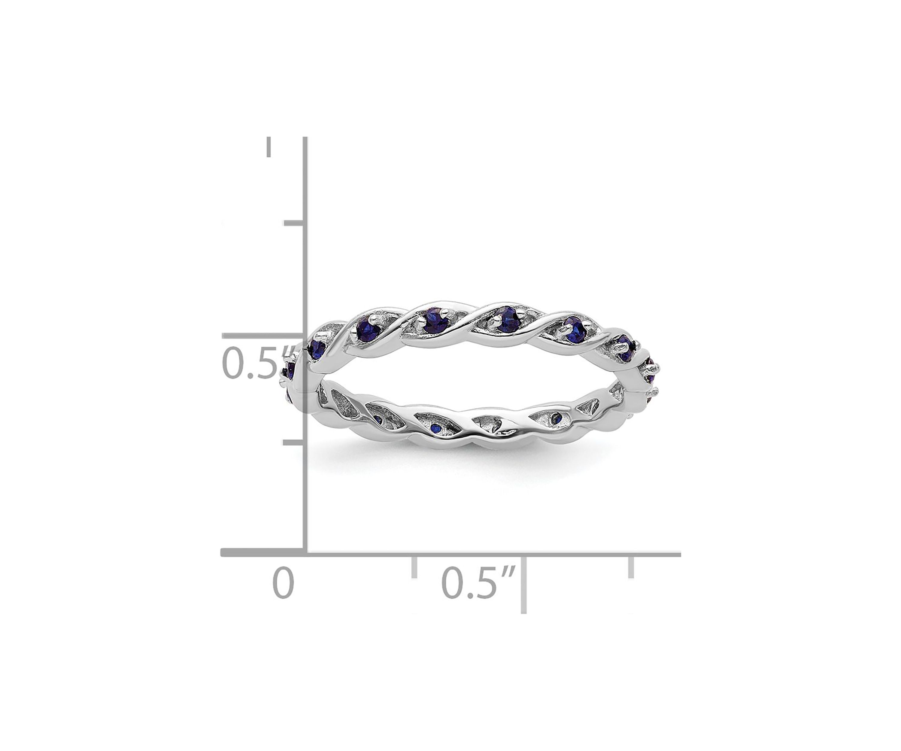 1/3 ct. t.w. Lab Created Sapphire Stackable Expressions Ring in Sterling Silver
