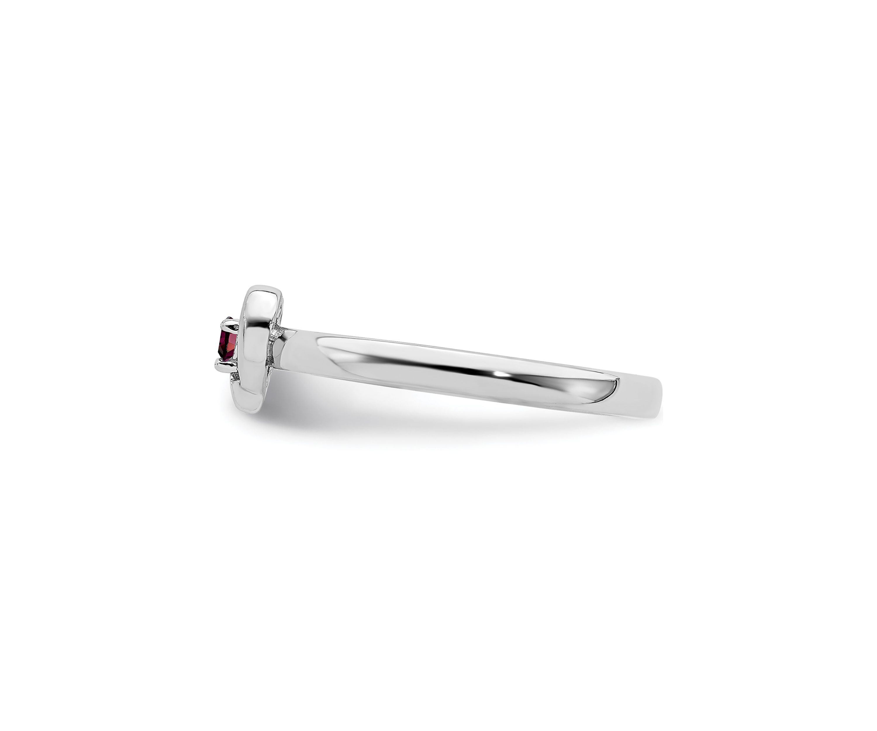 Lab Created 1/10 ct. t.w. Created Ruby Stackable Expressions Heart Ring in Sterling Silver