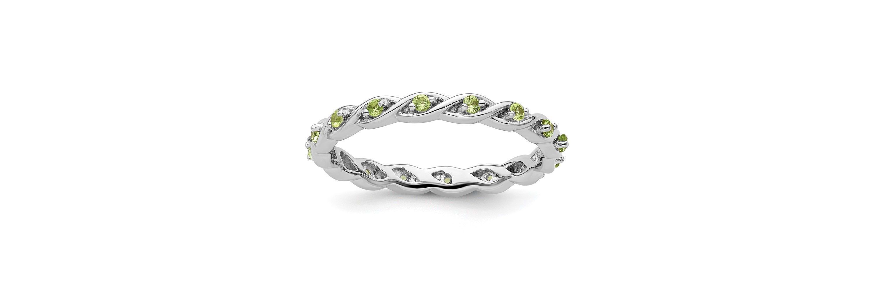 1/4 ct. t.w. Peridot Stackable Expressions Ring in Sterling Silver
