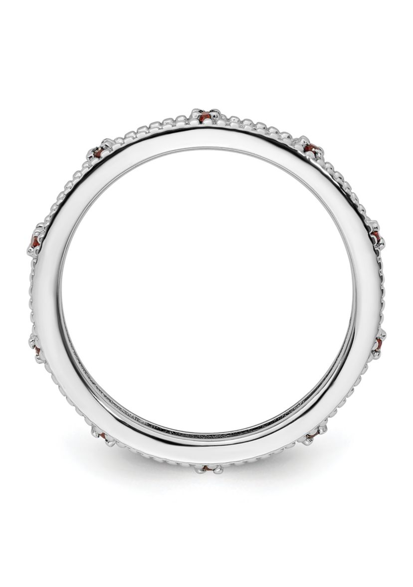 1/5 ct. t.w. Garnet Stackable Expressions Ring in Sterling Silver