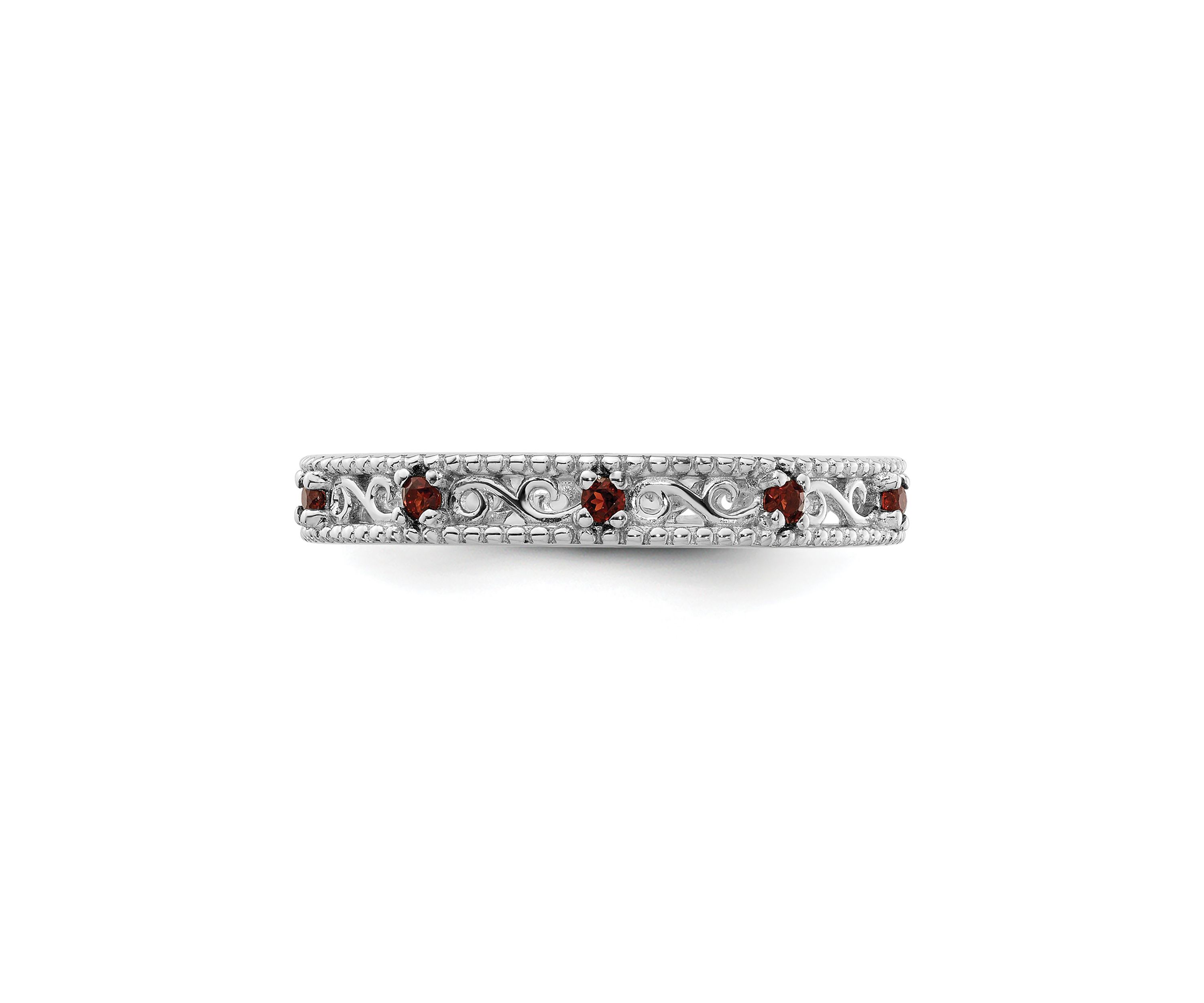 1/5 ct. t.w. Garnet Stackable Expressions Ring in Sterling Silver