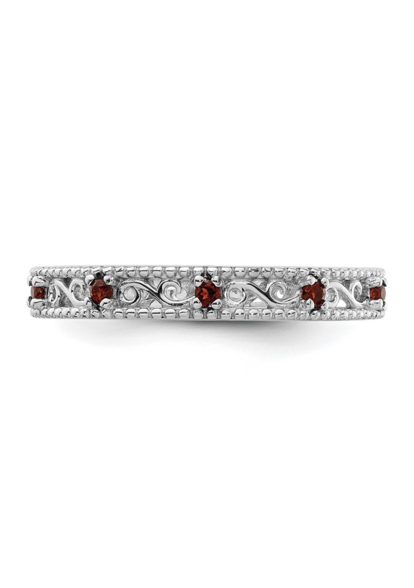 1/5 ct. t.w. Garnet Stackable Expressions Ring in Sterling Silver