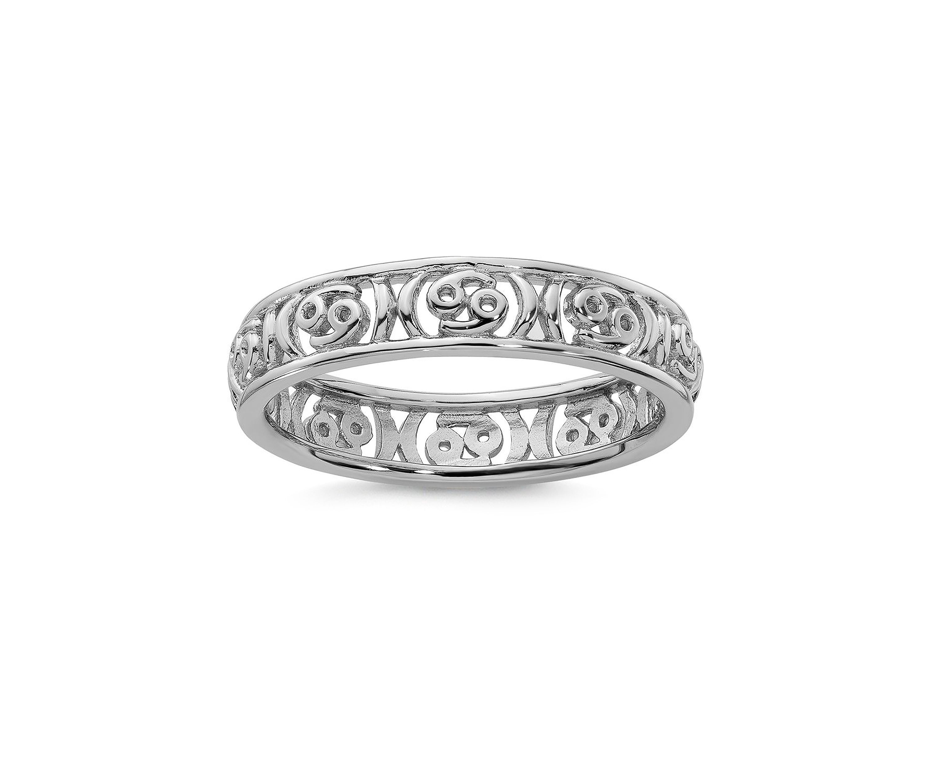 Sterling Silver Stackable Expressions Cancer Zodiac Ring