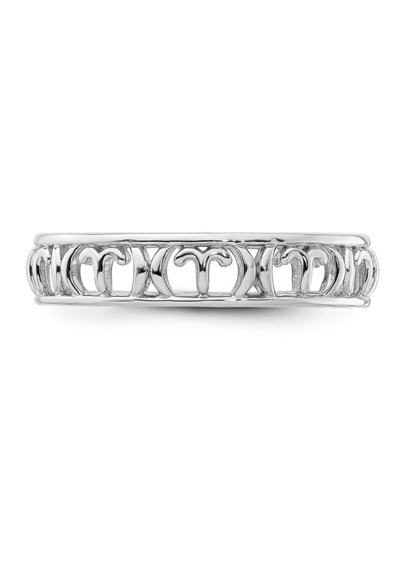 Sterling Silver Stackable Expressions Aries Zodiac Ring