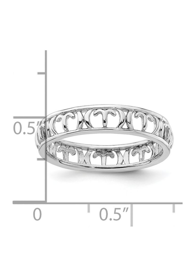 Sterling Silver Stackable Expressions Aries Zodiac Ring