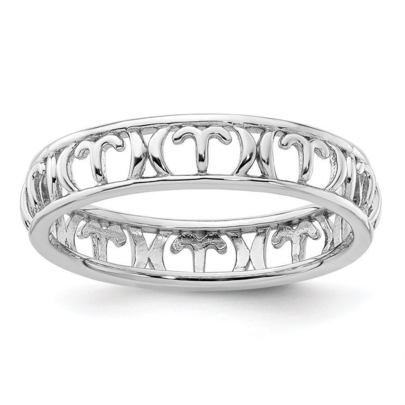 Sterling Silver Stackable Expressions Aries Zodiac Ring