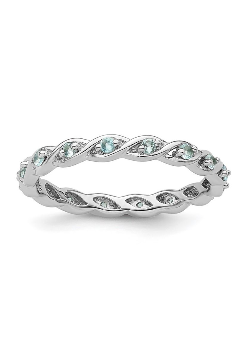 1/3 ct. t.w. Blue Topaz Stackable Expressions Ring in Sterling Silver