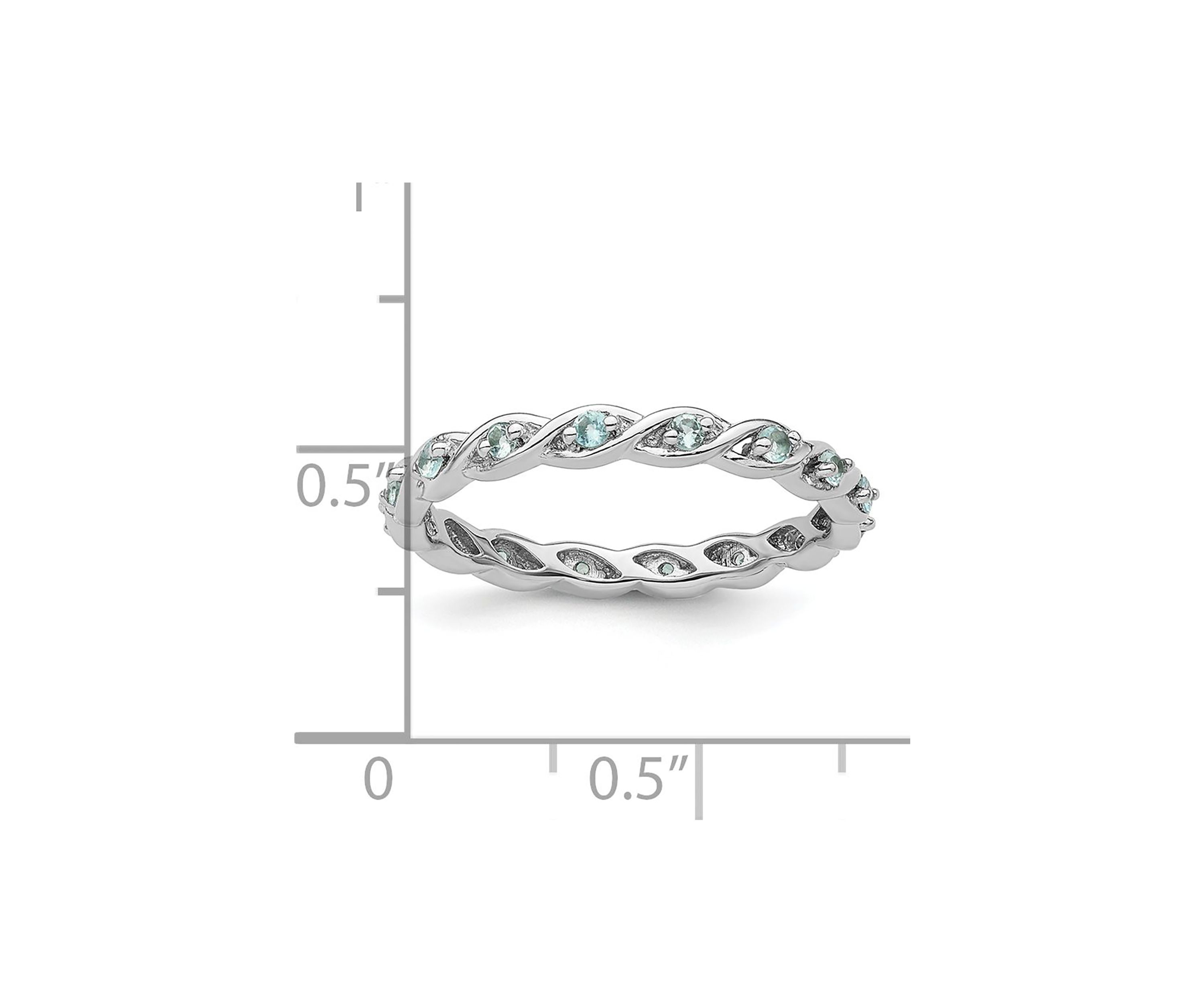 1/3 ct. t.w. Blue Topaz Stackable Expressions Ring in Sterling Silver