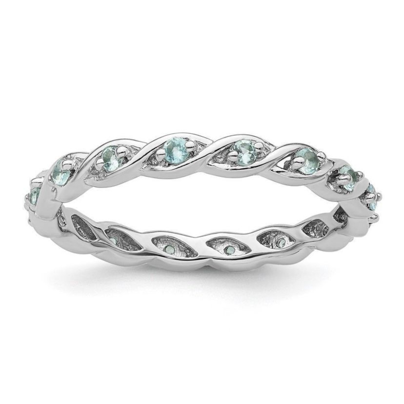 1/3 ct. t.w. Blue Topaz Stackable Expressions Ring in Sterling Silver