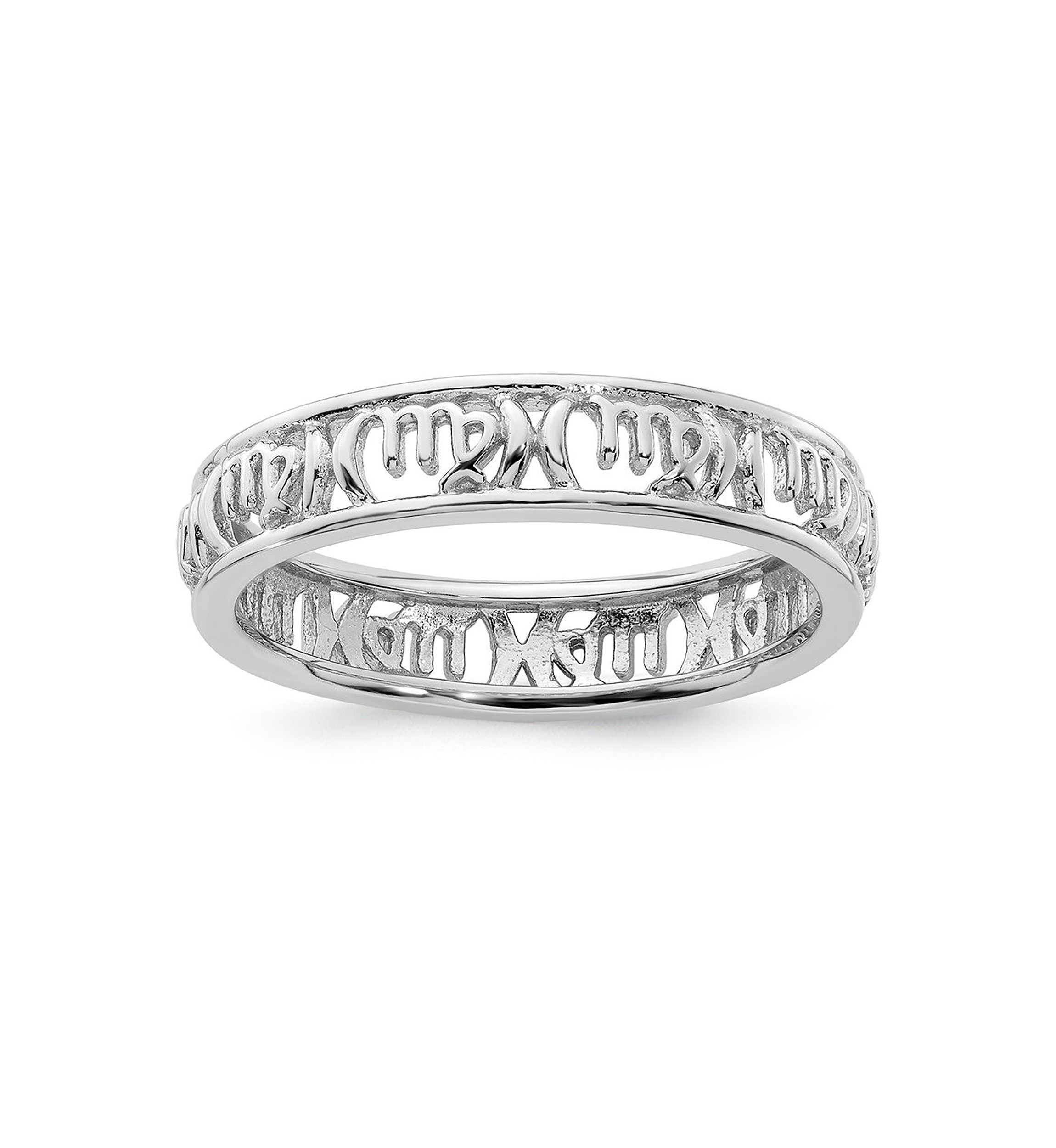 Sterling Silver Stackable Expressions Virgo Zodiac Ring