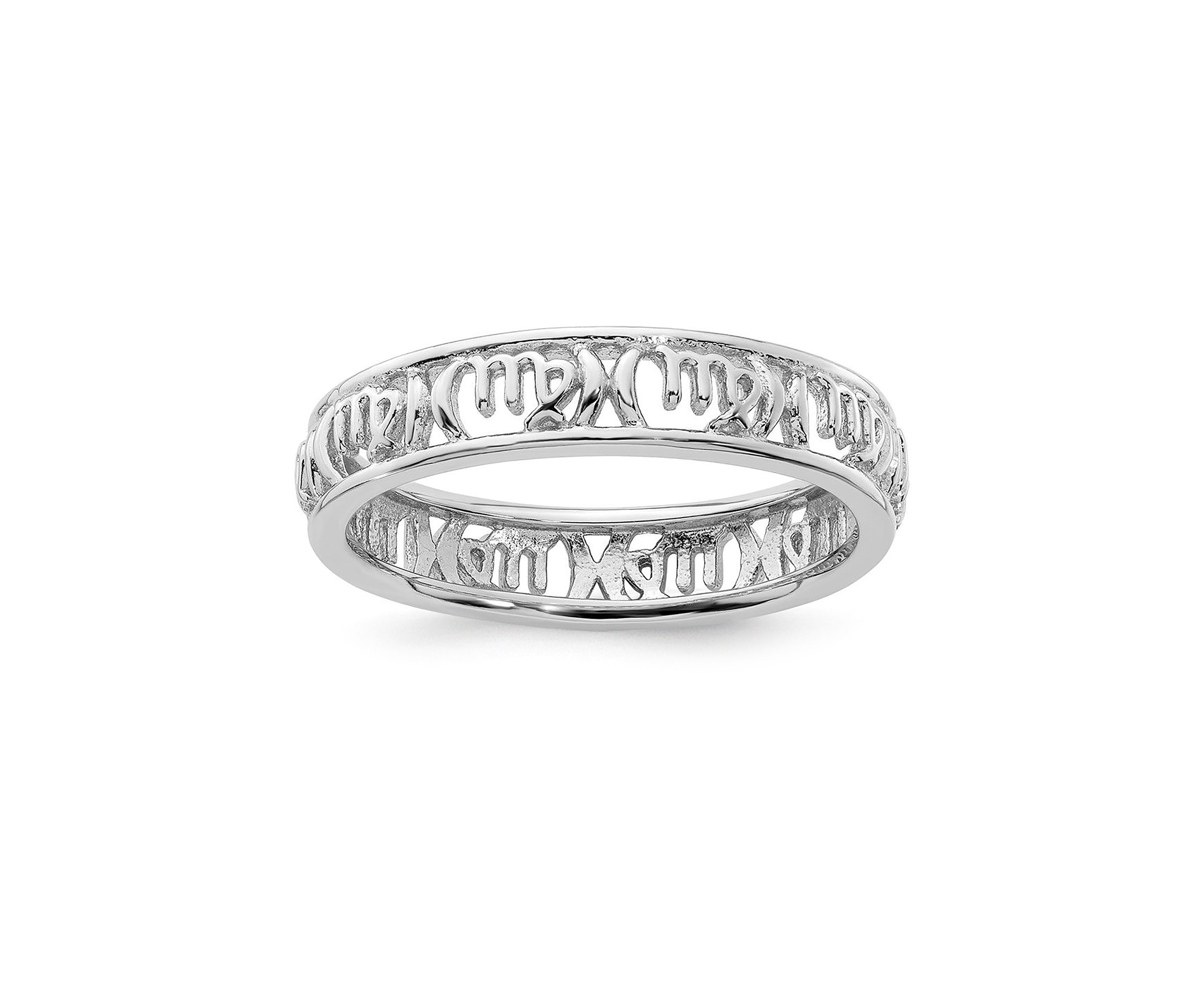 Sterling Silver Stackable Expressions Virgo Zodiac Ring