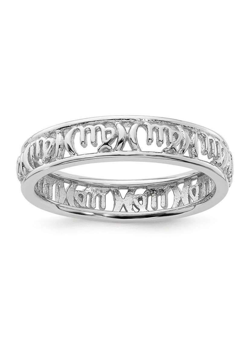 Sterling Silver Stackable Expressions Virgo Zodiac Ring
