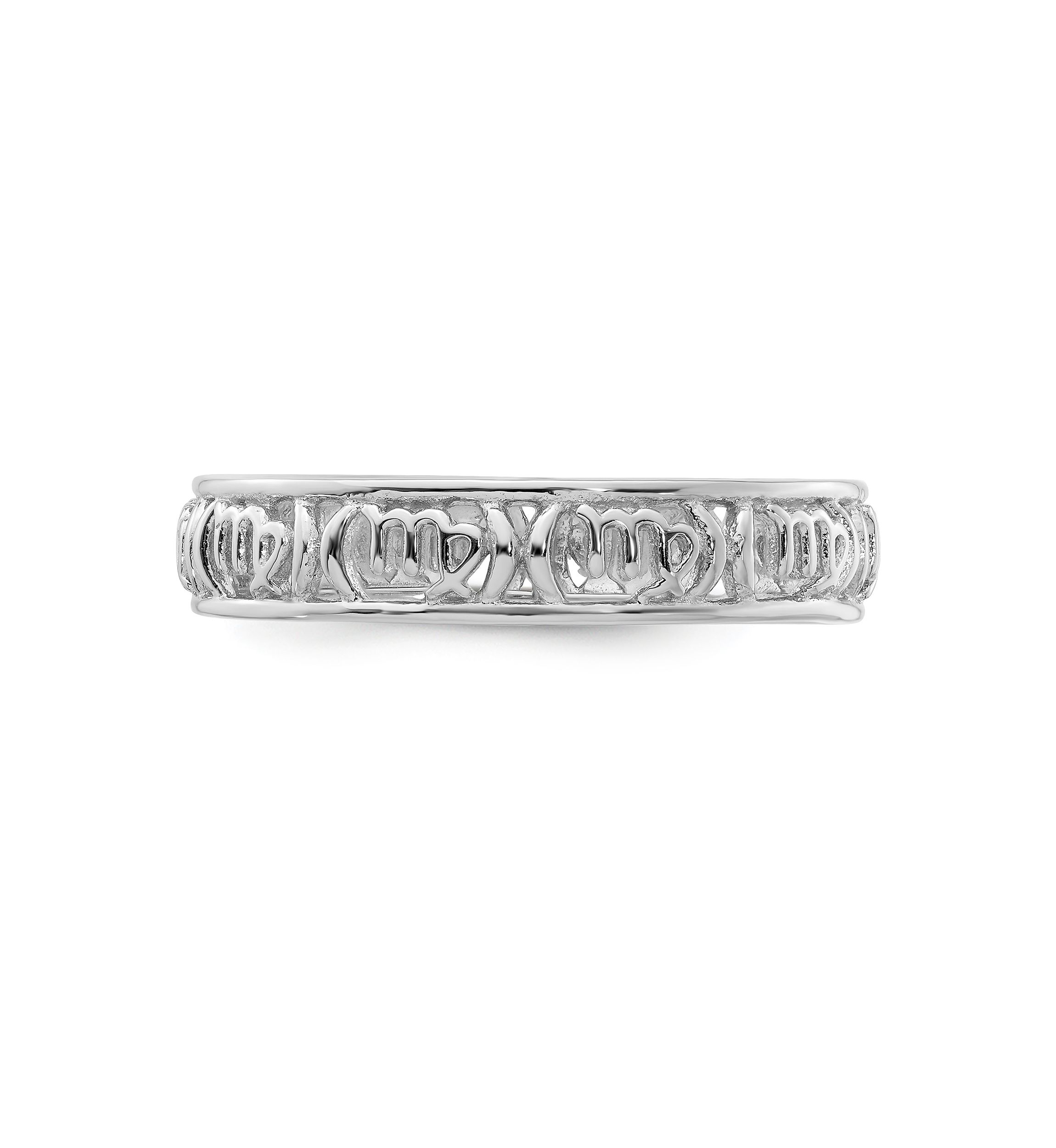 Sterling Silver Stackable Expressions Virgo Zodiac Ring