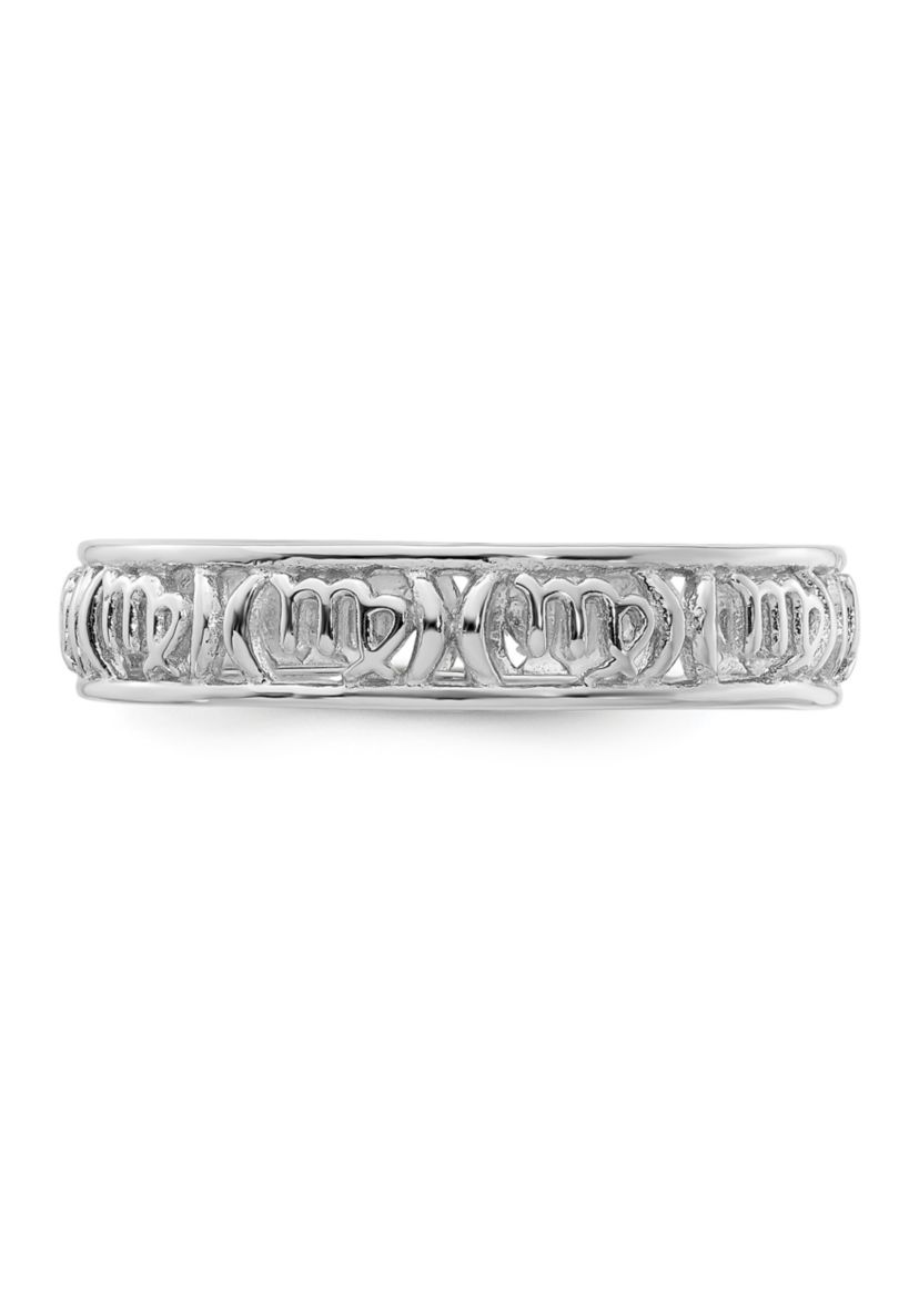 Sterling Silver Stackable Expressions Virgo Zodiac Ring