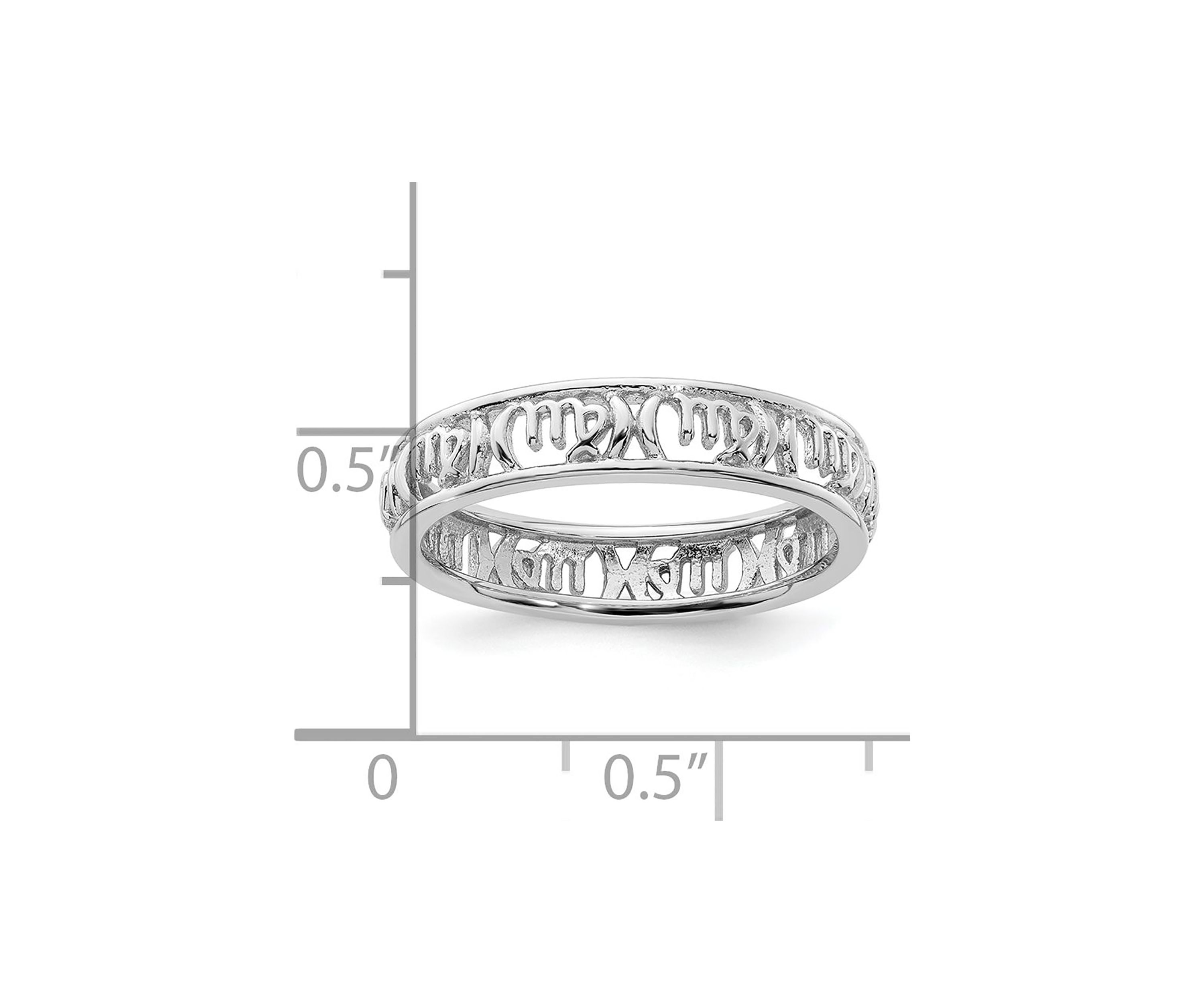 Sterling Silver Stackable Expressions Virgo Zodiac Ring