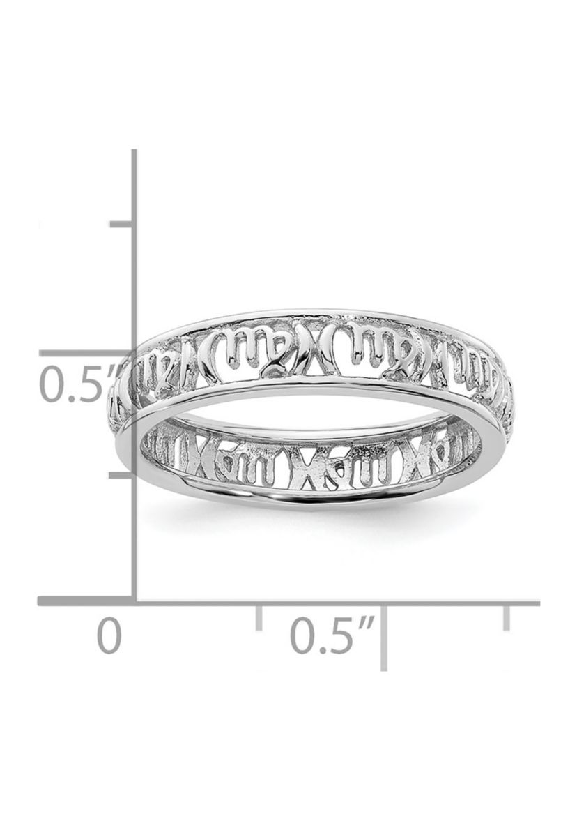 Sterling Silver Stackable Expressions Virgo Zodiac Ring