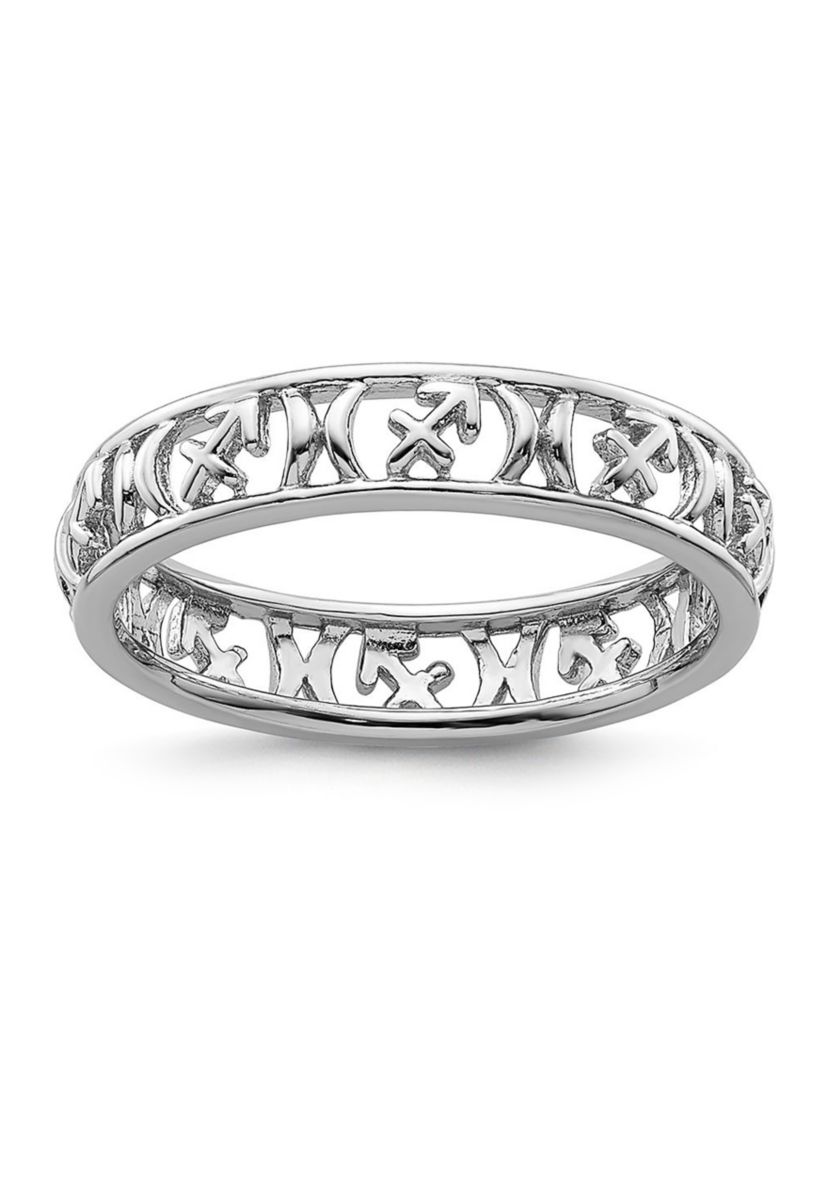 Sterling Silver Stackable Expressions Sagittarius Zodiac Ring