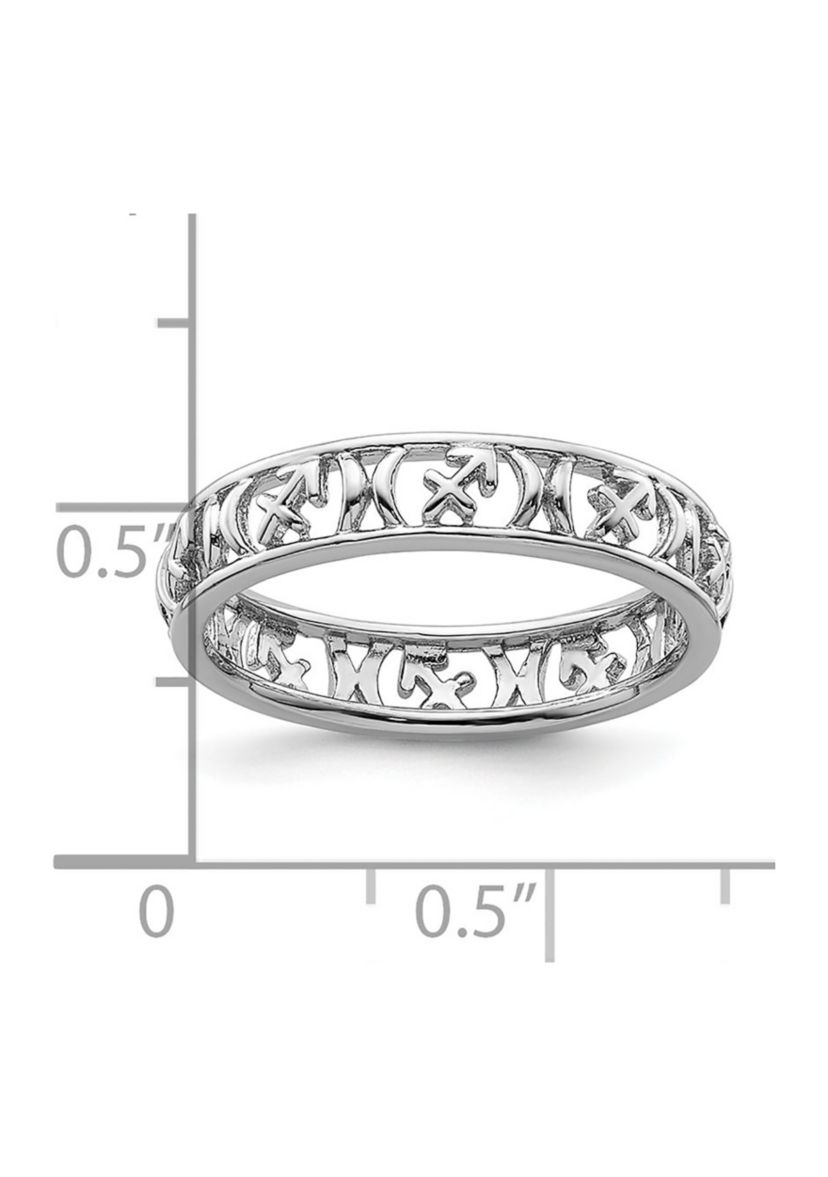 Sterling Silver Stackable Expressions Sagittarius Zodiac Ring